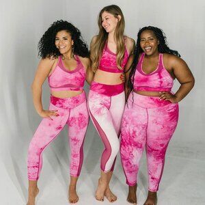 Zyia Active Fuchsia Hendrix Mesh Light n Tight Hi-Rise Capri 20" Leggings